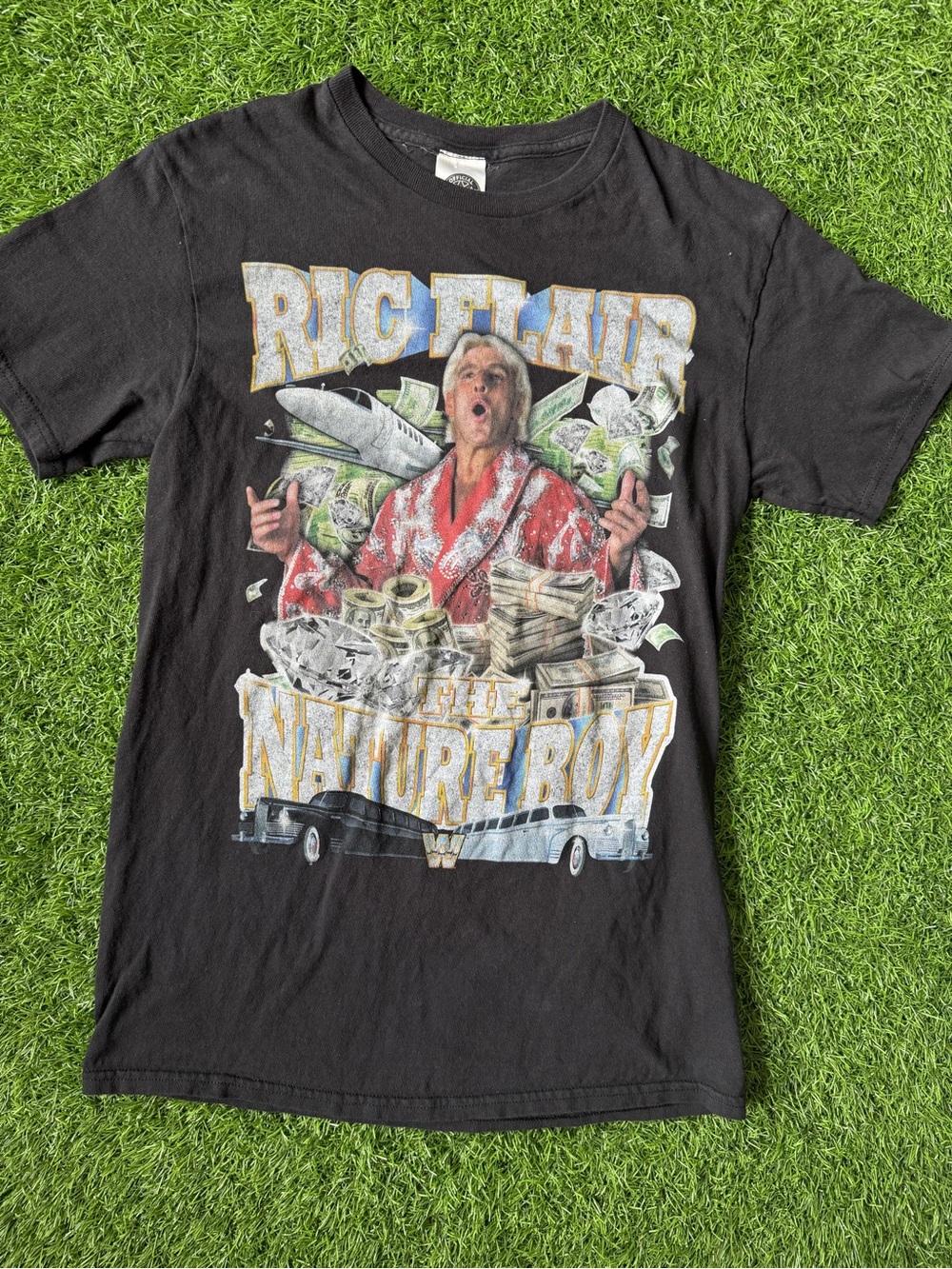 Black 'Ric Flair The Nature Boy'  WWE Official Graphic Tee Size Small
